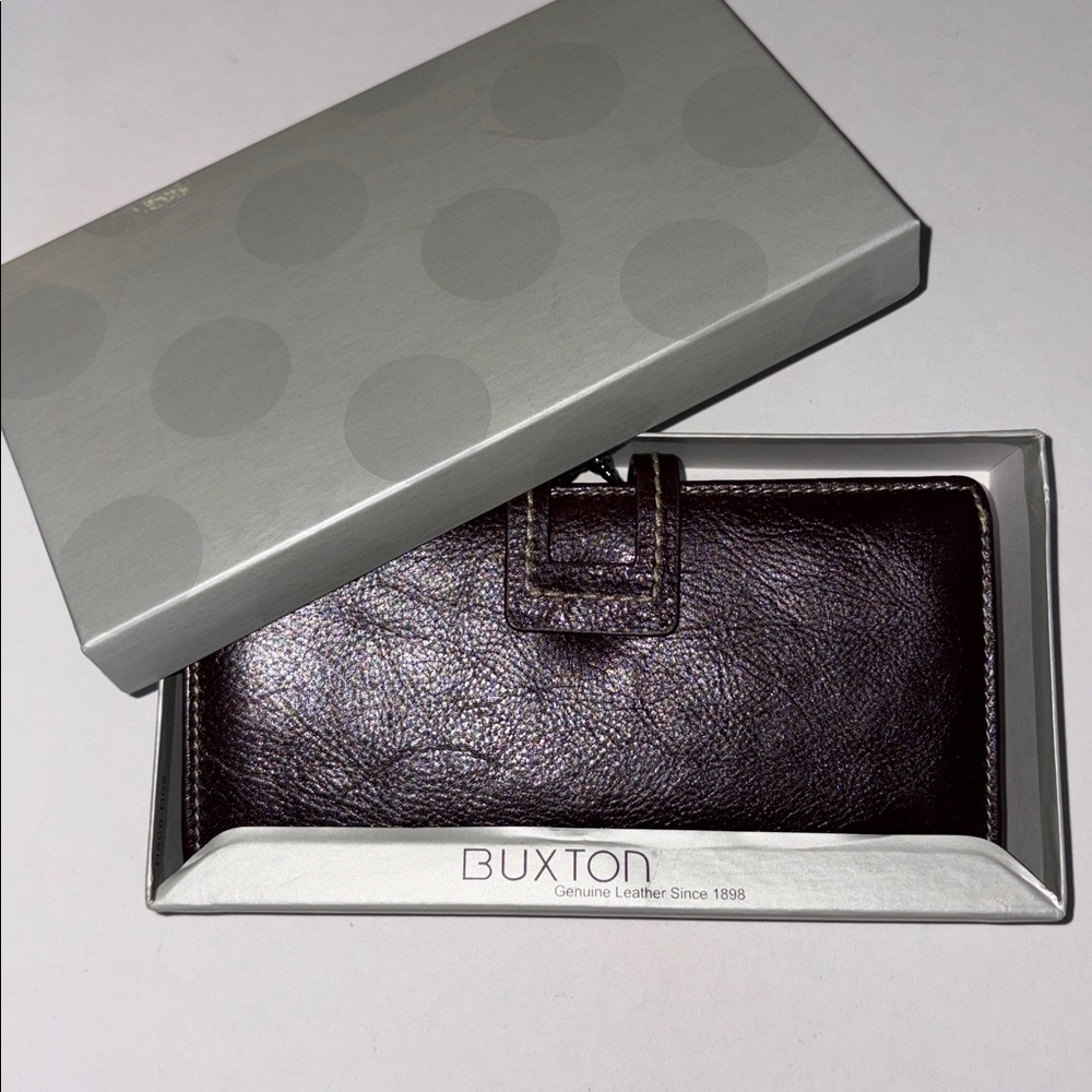 Buxton Dark Brown Leather Wallet - Picture 6 of 7